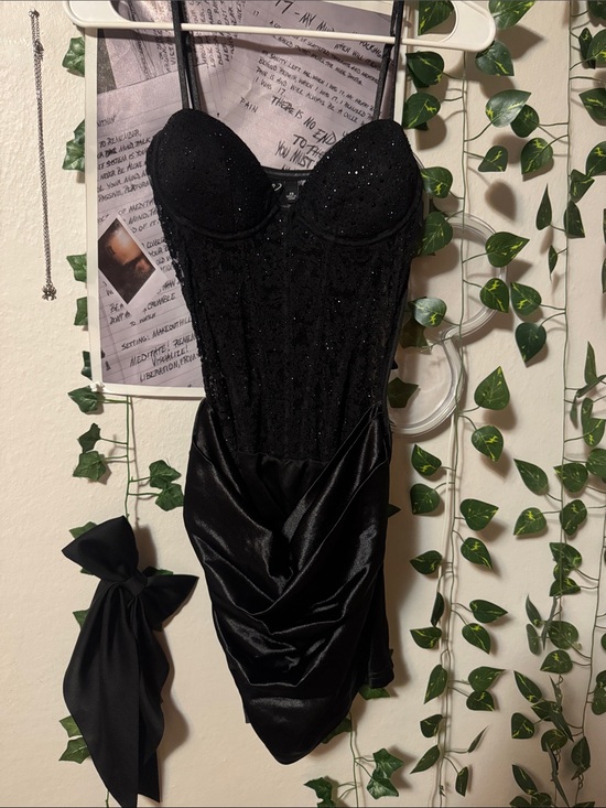 Windsor Dresses & Skirts - Windsor Black Sequin Bustier Mini Dress